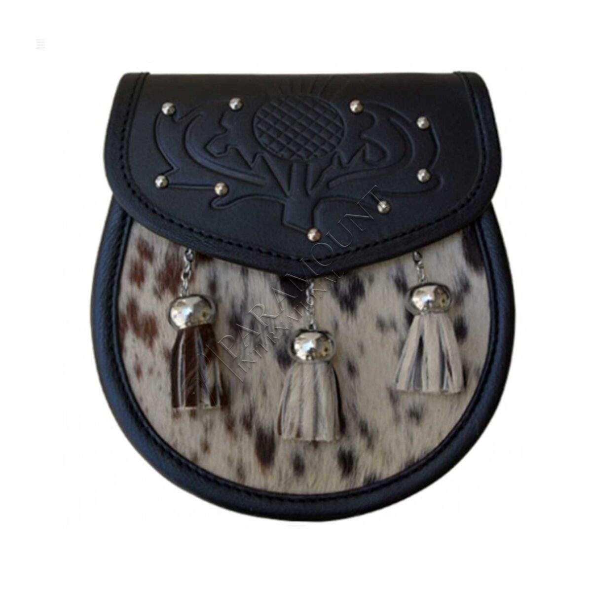 Deluxe Tooled & Studded Leather Sporran for Kilts