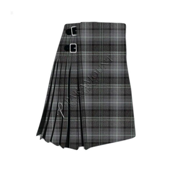 Gray Hamilton Tartan Fabric in Bulk