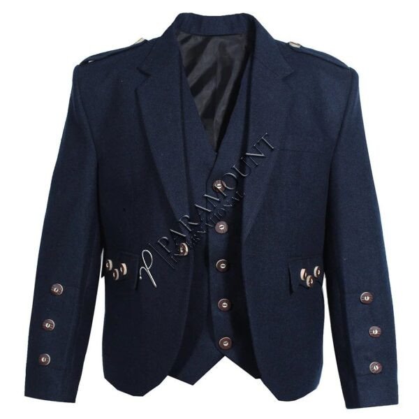 Dark Blue Argyll Jacket & Vest