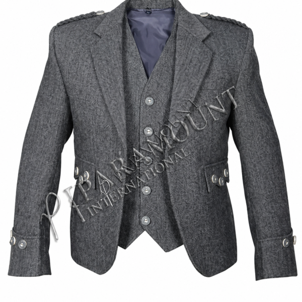 Argyll Jacket & Vest | Grey Tweed Formalwear