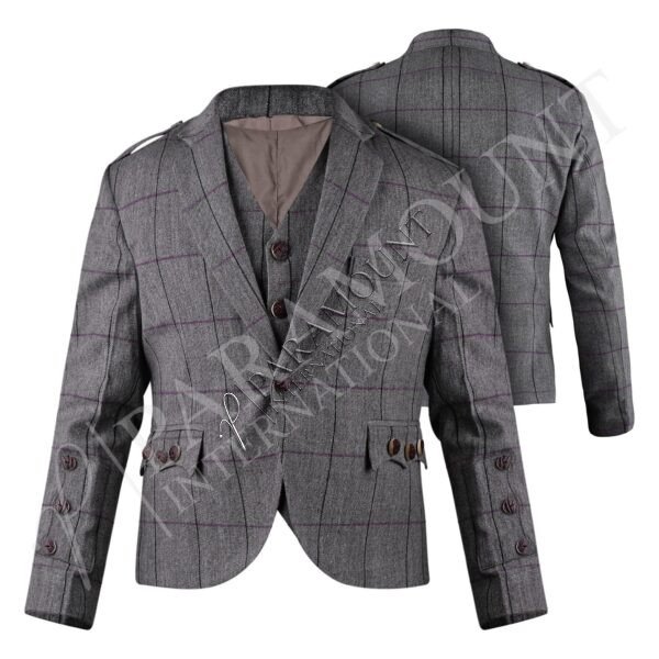 Bold Grey Tweed Crail Jacket & Vest