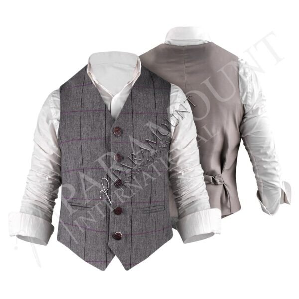 Bold Grey Tweed Crail Vest