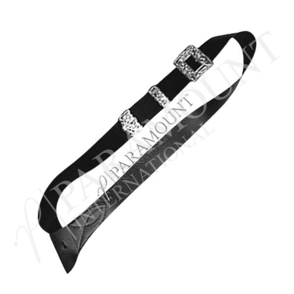 Black Piper Belt - Traditional Scottish Accessory