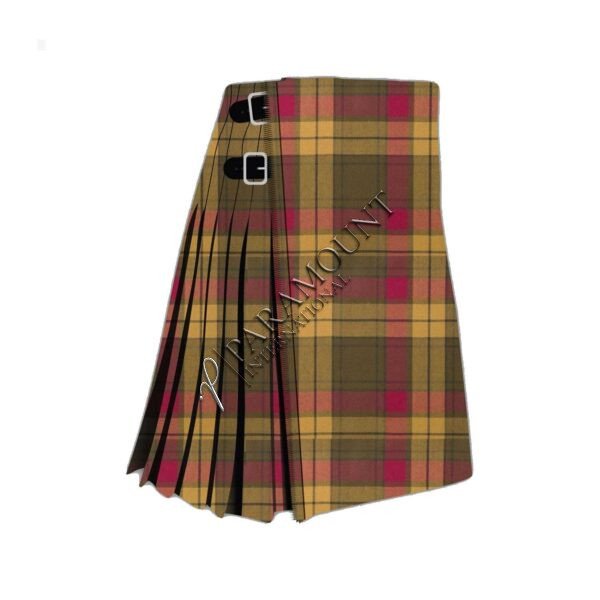 Kilt for Men | Black MacMillan Polyviscose Kilt 8 Yards