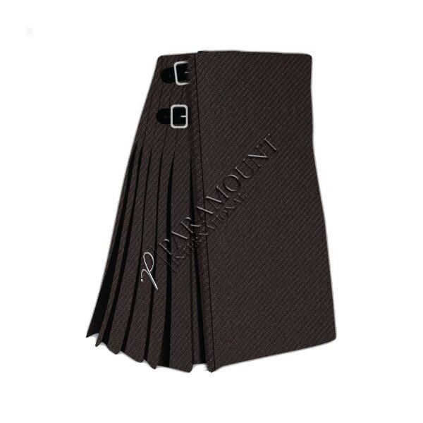 Kilt for Men | Brown Polyviscose Kilt 8 Yards