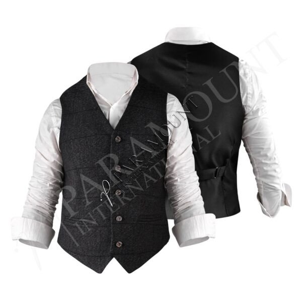 Charcoal Grey Tweed Crail Vest
