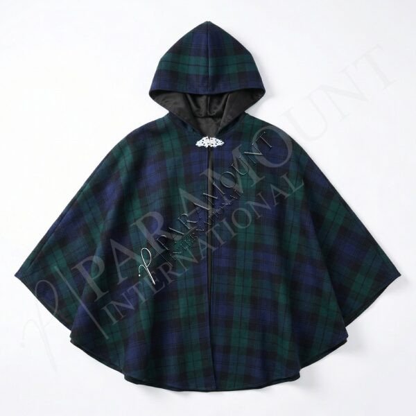 Women Tartan Cape | Black Watch