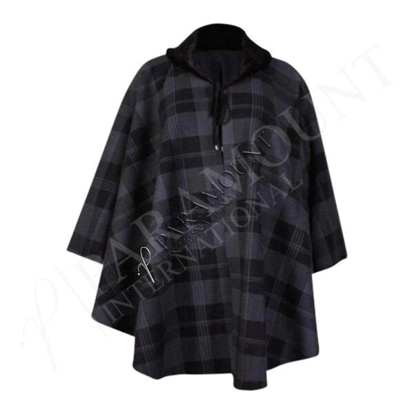 Women Tartan Cape | Grey Douglas