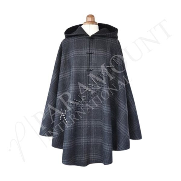 Women Tartan Cape | Grey Watch