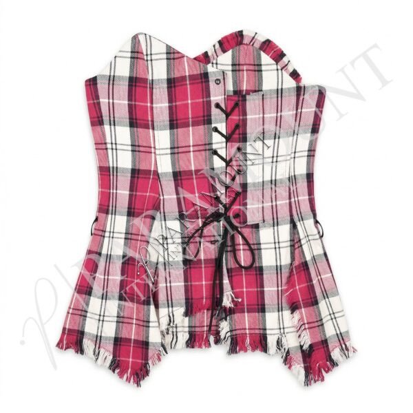 Women Tartan Corset | Dancing Pink