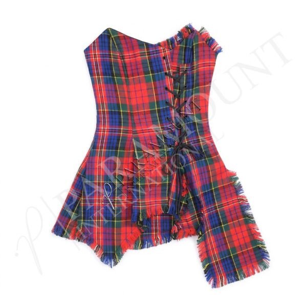 Women Tartan Corset | Macpherson Red
