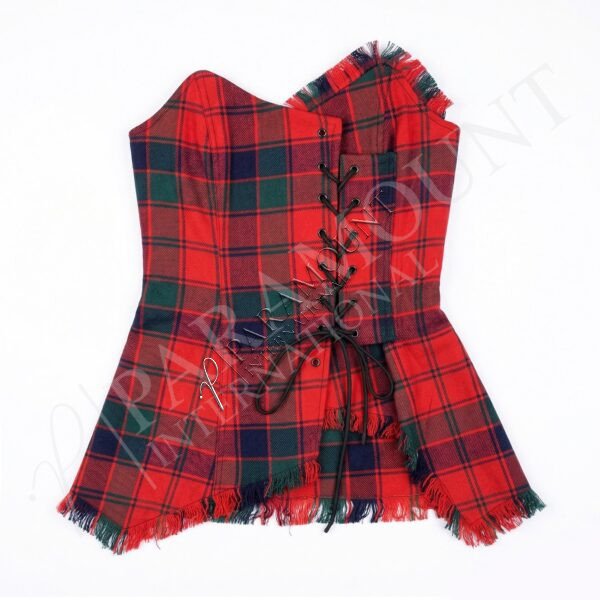 Women Tartan Corset | Robertson Red