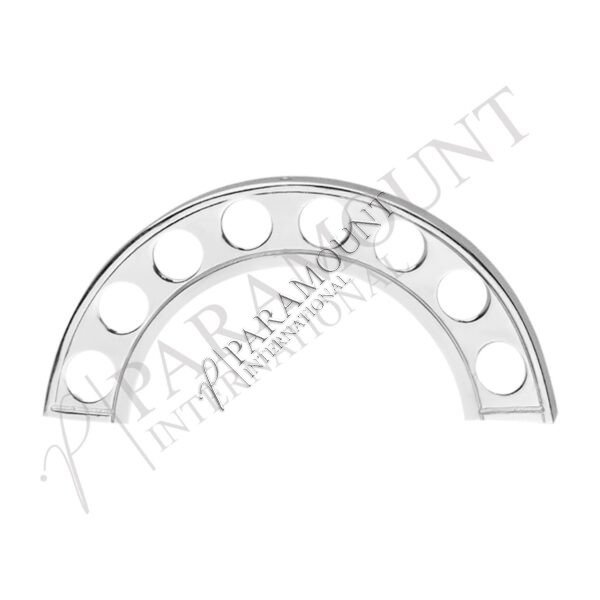 Circle Cut Cantle | Chrome