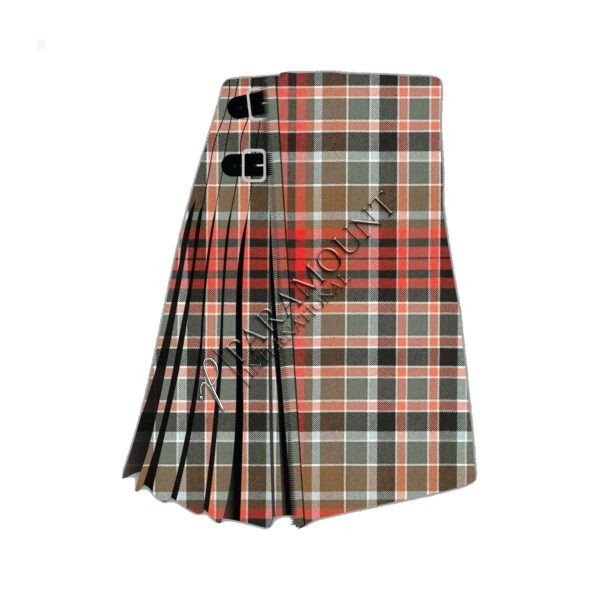 Kilt for Men | Gordon Weathered Red Polyviscose Kilt 8 Yards