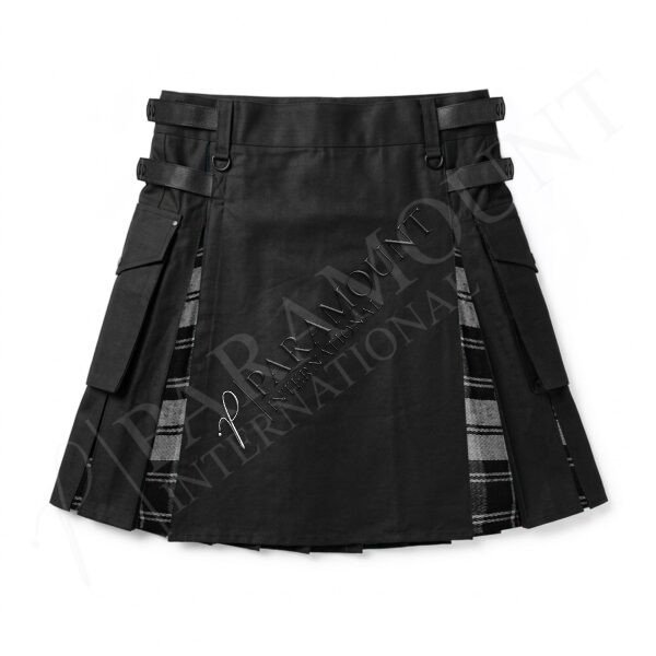 Grey Douglas Hybrid Utility Kilt for Men | Modern Traditional Tartan Kilt