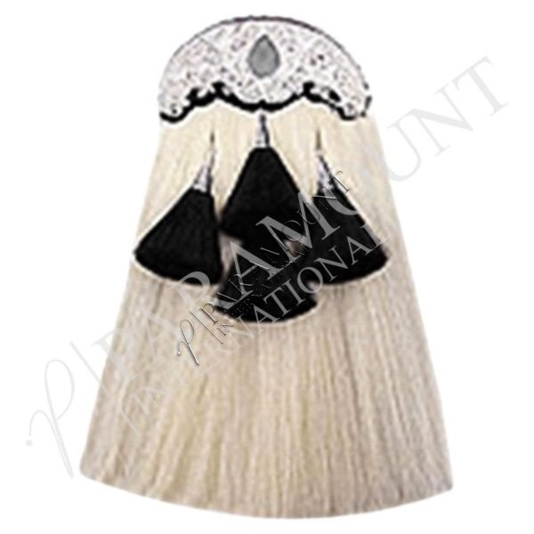 Horse Hair Sporran Thistle Design with Four Tassels Cantle - HH-03