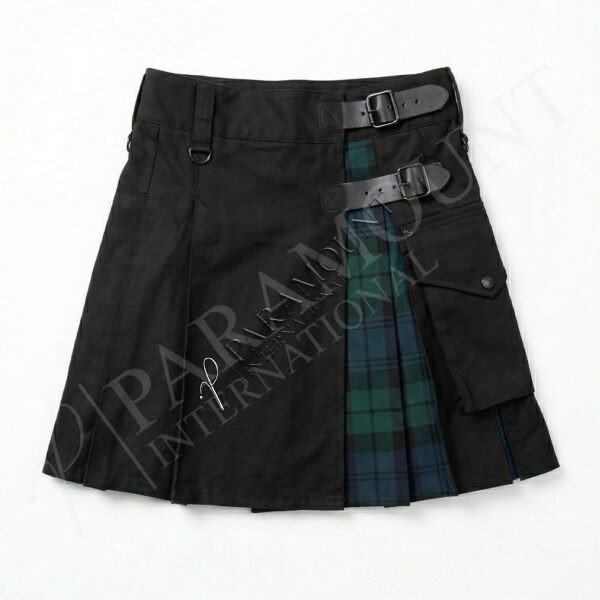 Women Hybrid Utility Kilt | Black Watch