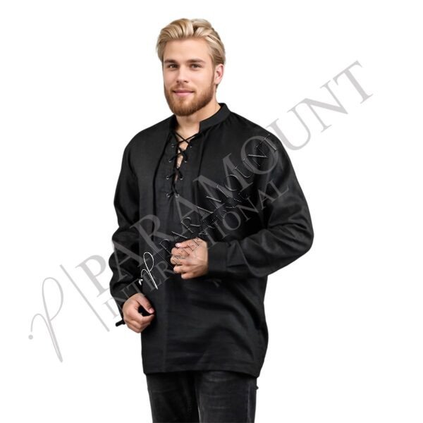 Jacobite Kilt Shirt | Full Sleeve Black