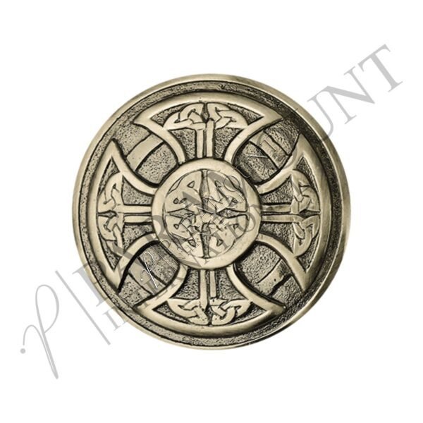 Plaid Brooch | Model U Brass Antique