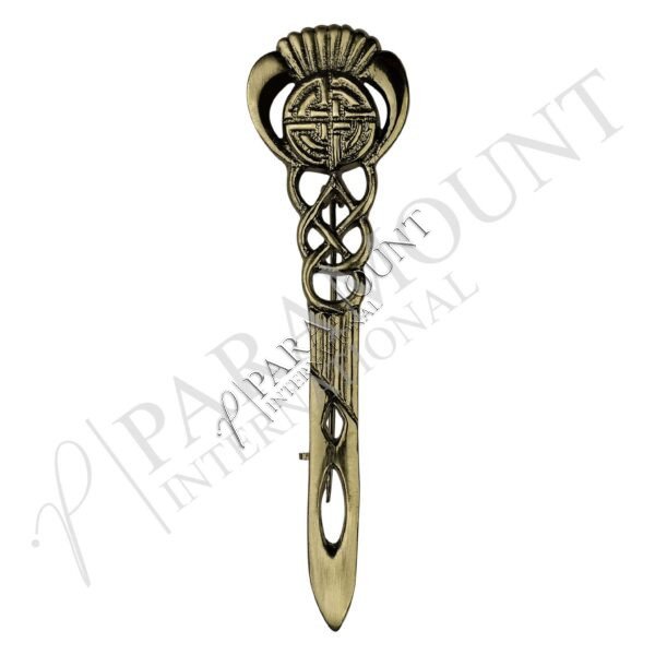 Kilt Pin | Celtic Thistle Pewter Antique
