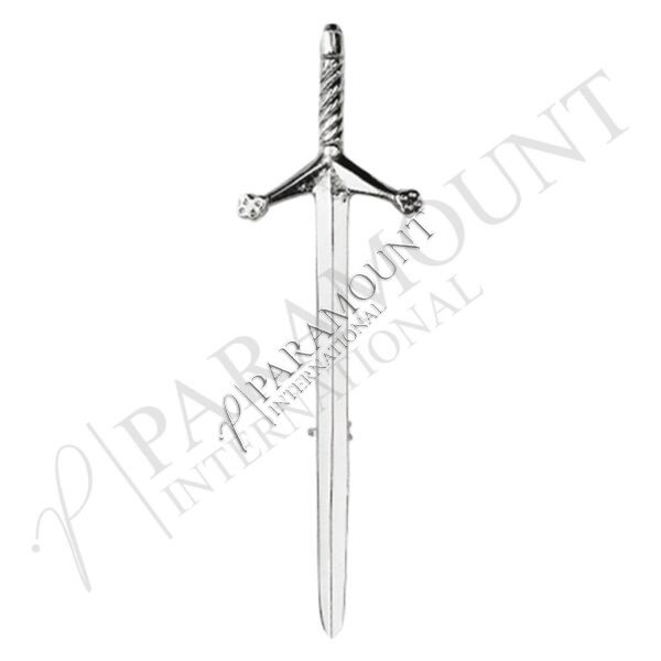 Kilt Pin | Premium Pewter Sword Chrome