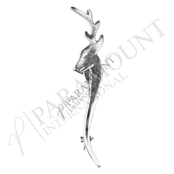 Kilt Pin | Stag Head Pewter Chrome