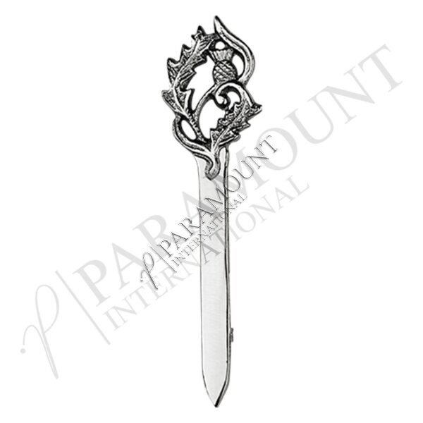 Kilt Pin | Premium Thistle Sword Pewter Chrome