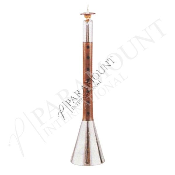Practice Chanter | Brown Rosewood Practice Chanter with Silver Finish