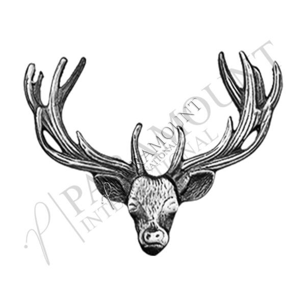 Sporran Badge | Irish Elk Head Chrome