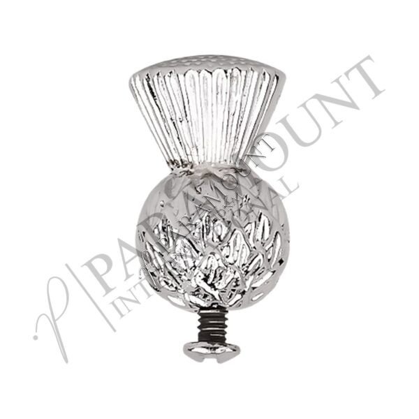 Sporran Badge | Thistle Flower Chrome