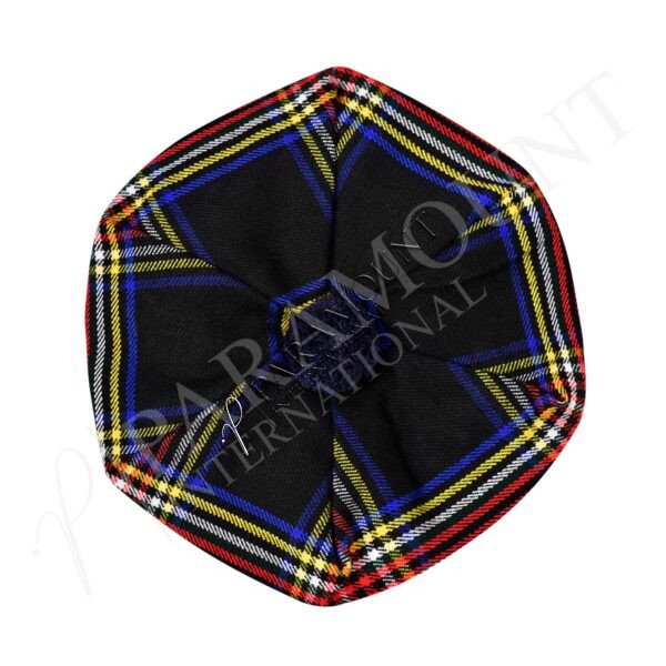 Tartan Tam O' Shanter Hat |Black Stewart