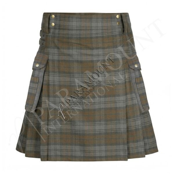 Men's Tartan Utility Kilt | 16oz Black Watch Weathered Tartan Kilt