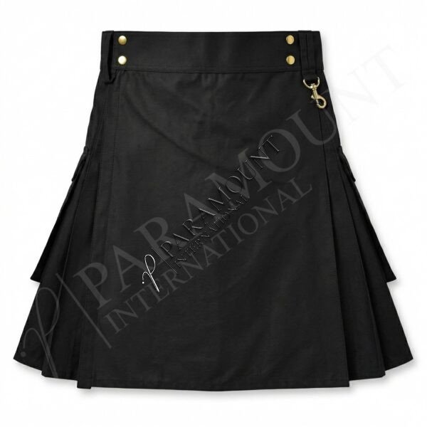 Plain Utility Kilt | Black