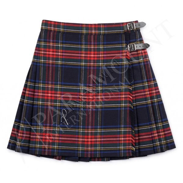 Women P.V Kilt | Black Stewart