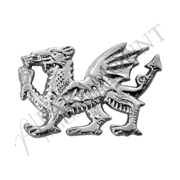 Sporran Badge | Welsh Dragon Chrome