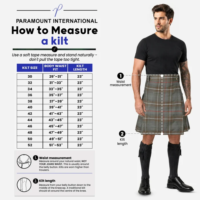 16oz Mackenzie Weathered Tartan Kilt