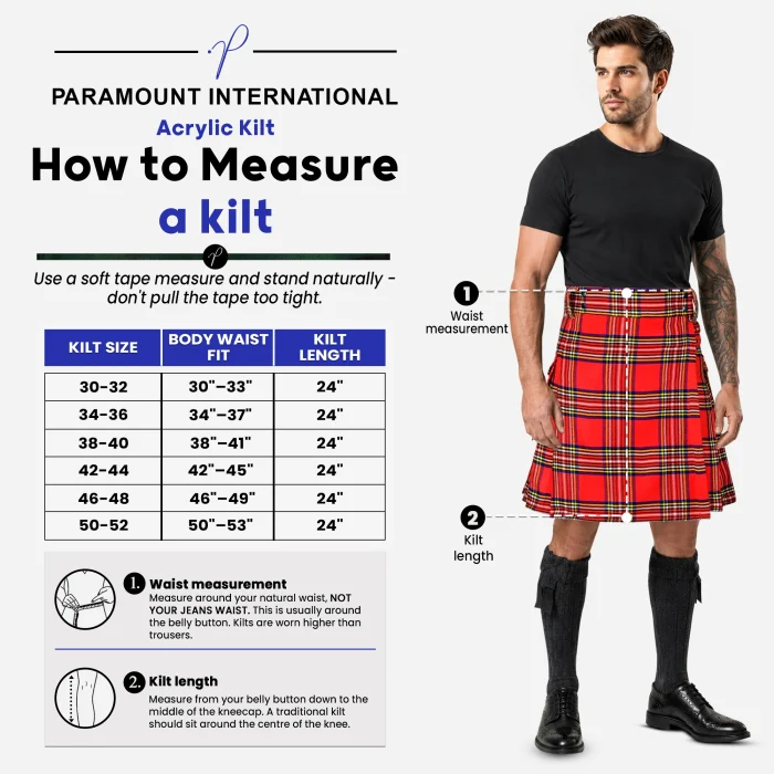 16oz Royal Stewart Tartan Kilt