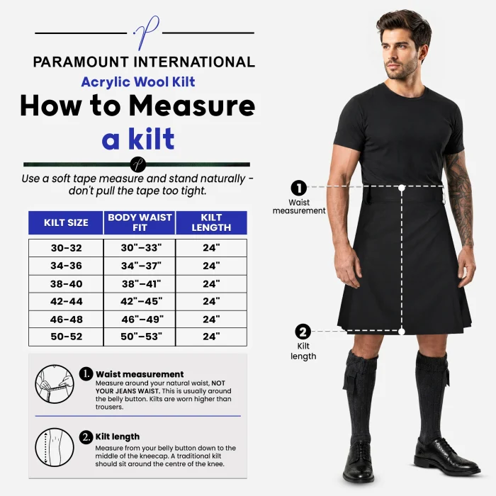 CoreStone Athletic Kilt - Black Sports kilt For Men